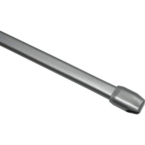 Gardinia Bastone per Tende, Estendibile, Metallo/Plastica, Argento Opaco, 40-65 cm, 2 unità (1/3)