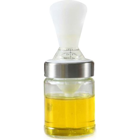 Brosse pour bouteille d'huile avec goupillon, brosse de barbecue résistante à la chaleur pour extérieur, brosse pour bouteille d'huile de cuisine, outils de cuisine, de pâtisserie et de barbecue n° 2 (1/5)