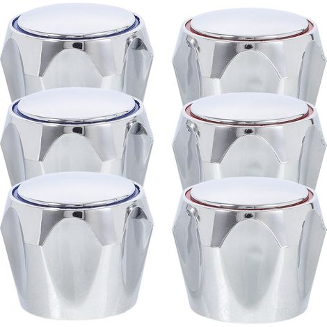 6 Pièces Poignée de Robinet de Remplacement Abs Électroplaqué (1/5)