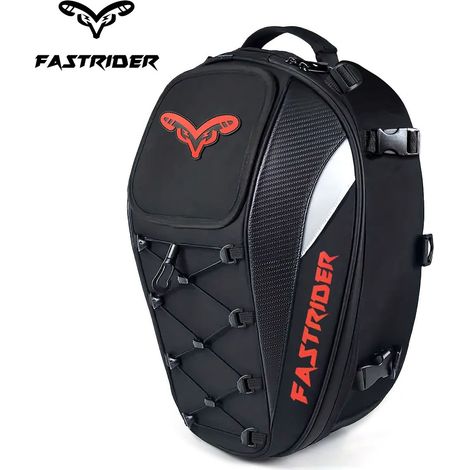 Sac à dos motard grande capacité étanche pour casque intégral moto, sacoche siège arrière convertible sac porté épaule / sac à main / sac bandoulière, sac de voyage moto imperméable (1/5)
