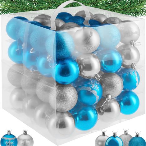 Set di 64 palline Natale argento/blu (1/5)