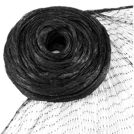 Filet anti-oiseaux pour jardin - Filet de protection pour arbres fruitiers, plantes et légumes - Filet PE réutilisable 4 x 10 m Noir (1/5)