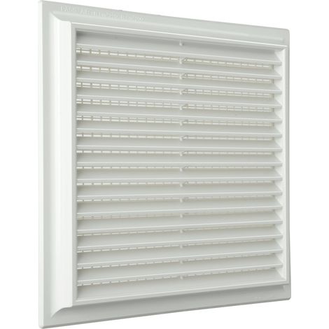 La Ventilazione G15R2424B Griglia Plastica Quadra da Sovrapporre, Bianco, 240x240 mm (1/4)
