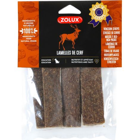 Friandises 5 lamelles de Cerf 100 g pour chien - zolux (1/3)
