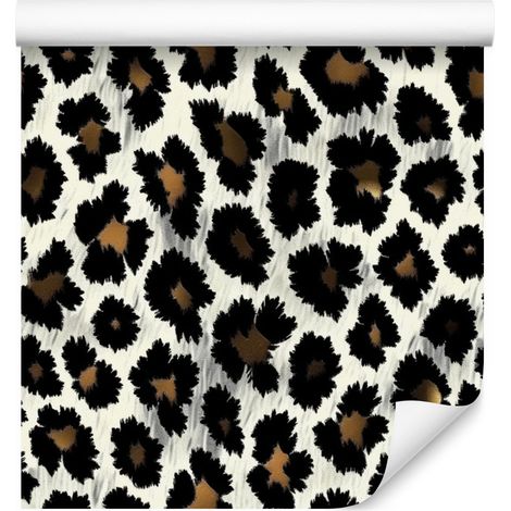 Carta da parati con motivo animalier nero e grigio per soggiorno e camera da letto, 50x1000 cm (1/5)