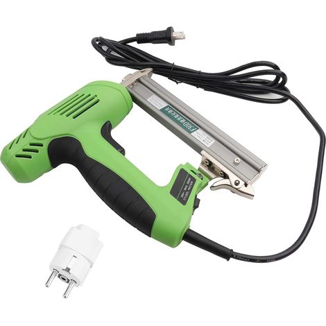 Cloueur Agrafeuse Électrique À Ressort Pneumatique Simulé - Réglage Profondeur Sans Outil - Pour Menuiserie Charpente Revêtements - 1 Pièce (1/5)