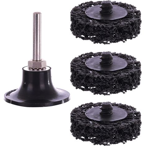 Jeu de 3 disques abrasifs pour décaper la rouille et la peinture, en tissu non tissé de 50 mm. (1/5)
