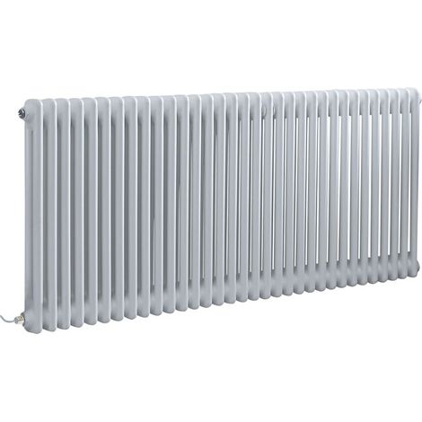 Milano Windsor White 600mm x 1505mm Cast Iron Style Horizontal Double Column Electric Radiator - No Thermostat (1/4)