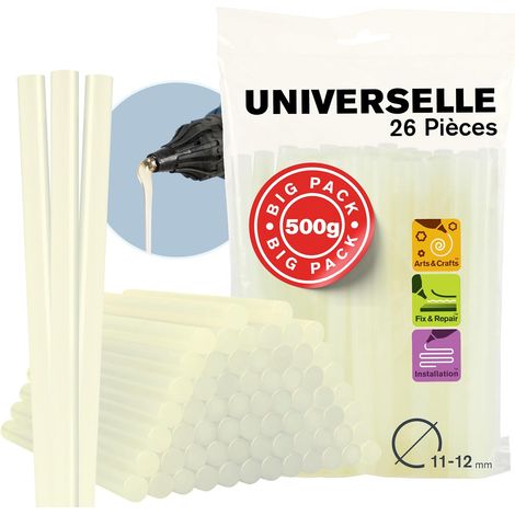 Bâtons de colle ECO–T Transparente - Ø12mm x 190mm – Sachet 500g (1/5)