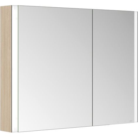KEUCO SOMARIS Armoire de toilette murale 2 portes, asymétrique,