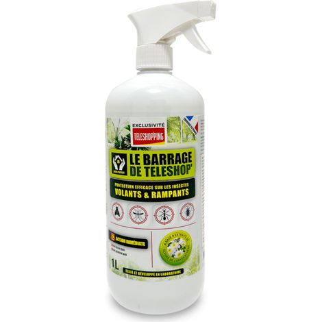Venteo – Spray insecticide biologique anti-insectes – Formule naturelle au géraniol et pyrèthre – Protection 10 jours intérieur et extérieur