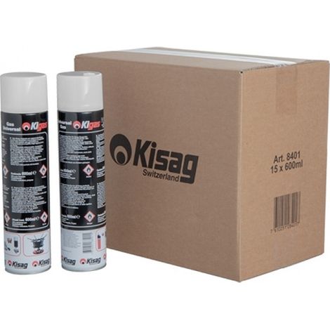 Cartouche de gaz 15 x 600 ml - Kisag (1/2)