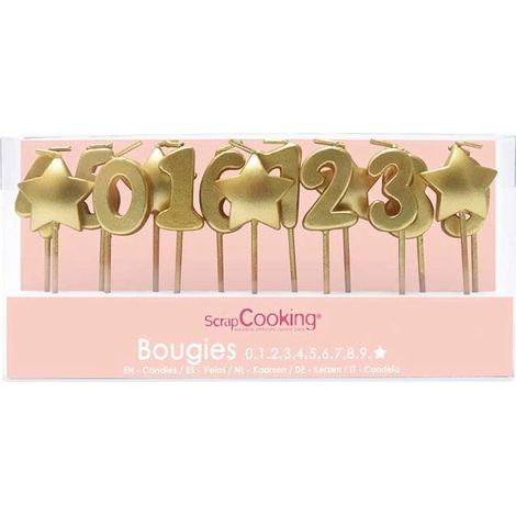 15 bougies d'anniversaire Étoiles dorées (1/4)