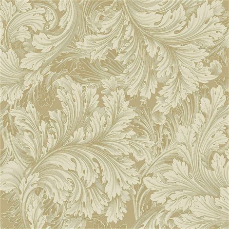 Rossetti Gold Wallpaper Grandeco Classic Baroque Floral Cream Traditional (1/4)