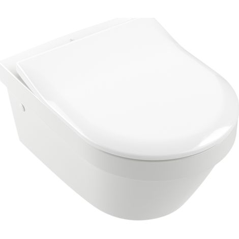 Villeroy & Boch – Cuvette pour WC suspendu 4694R001 – Céramique sanitaire – Sortie horizontale – Fixations invisibles – Système AQUAREDUCT® économe en eau