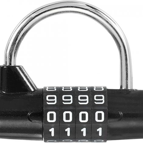 Cadenas à combinaison à 4 chiffres - Serrure de sécurité sans clé en alliage de zinc, protection par mot de passe haute précision pour armoires de sport, clôtures, outils (1/5)