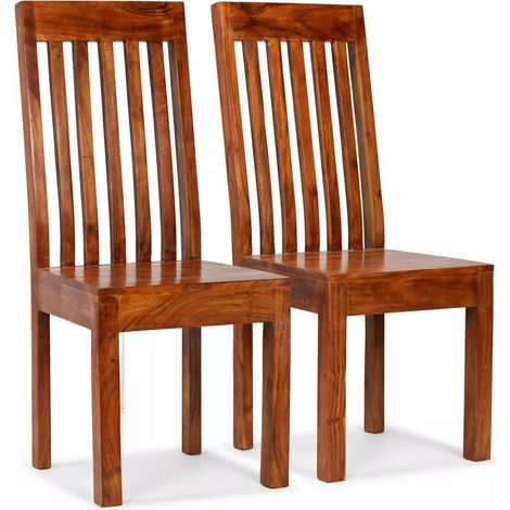 Chaise en bois d'acacia massif Para - Lot de 2 (1/5)