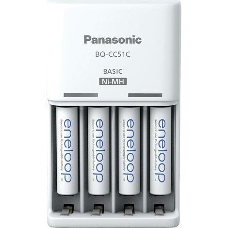 [NEUWERTIG] B-Ware Panasonic Basic Bq Cc51 Steckerladergerät Akkuladegerät Ni Mh Micro Aaa Mignon Aa