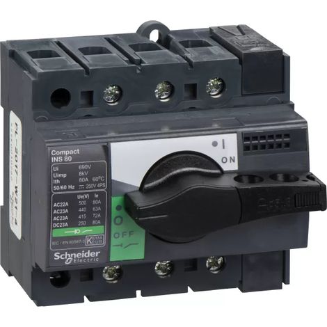 Schneider Electric LASTTRENNSCHALTER 80A 3-POL. (INS 80 INTERPACT) (1/2)