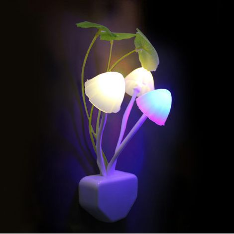 Lampe de chevet LED en forme de champignon, jolie lampe de chevet pour chambre à coucher et salon (1/5)