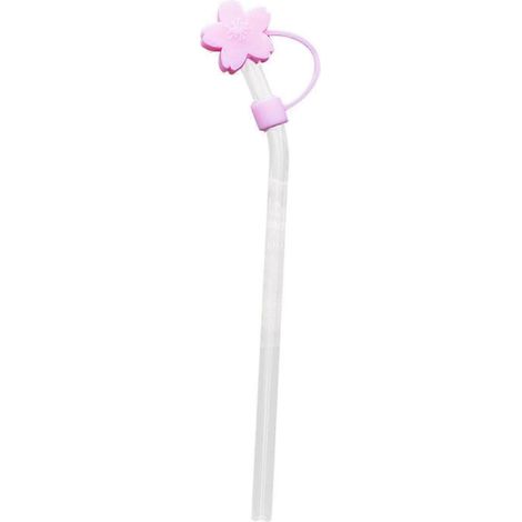 Bouchons de paille, accessoires en silicone pour tasses et bouteilles, résistants aux éclaboussures-Flower (1/5)