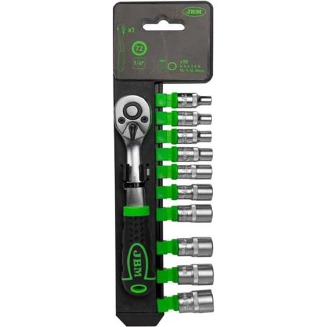 JBM 54030 CRICCHETTO 72 DENTI CON SET DI INSERTI 1/4" (1/3)