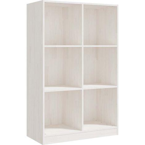 Maison Exclusive - Bibliothèque Blanc 70x33x110 cm Bois de pin massif (1/5)