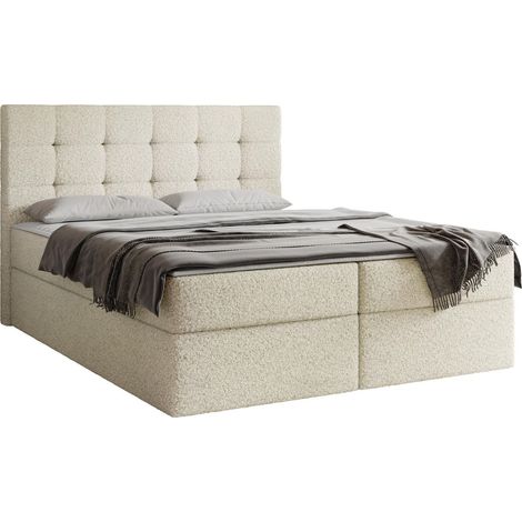 Lit boxspring Comfivo Osculum I, Lambi 08, Double, Continental, 160x200, Tissu, Disponible, 163x206x112cm (1/5)