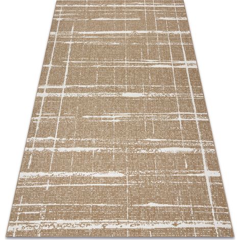 FLAT 48965265 Tappeto in sisal Trellis vintage - colore paglia beige naturale, corda beige 120x170 cm