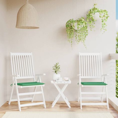 Coussins de chaise,Rembourrés pour chaise de jardin 2 pcs vert 50x50x3 cm tissu oxford BGT24990 (1/5)