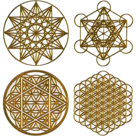 40 autocollants énergétiques Fleur de Vie (10 feuilles, 3,5 cm) (1/5)