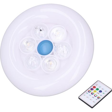 Plafonnier LED Bluetooth avec haut-parleur, ampoule intelligente E27 50W RGB multicolore 85-265V, télécommande avec batterie intégrée, lampe musicale boule magique (1/5)