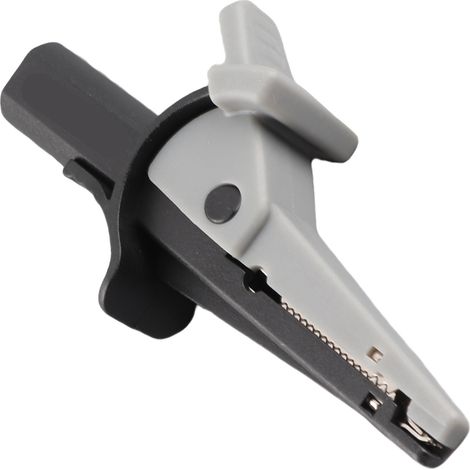 Pince test isolée sûre ouverture 20mm pour mesure courant avec socket banane 4mm pour auto poids lourds projets électriques acier laiton PA noir (1/5)