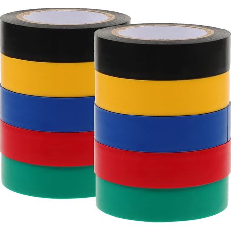 Unomor Lot de 10 rouleaux de ruban isolant électrique ruban (1/5)