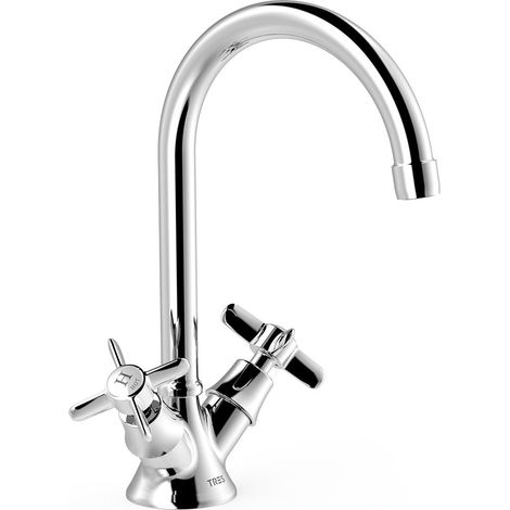 TRES CLASIC GRIFO BIMANDO PARA LAVABO Acabado: Cromado (1/3)