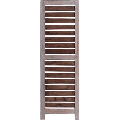 Décoration murale en bois de mahogany style provençal élégant - Brun patiné bois mahogany (1/2)