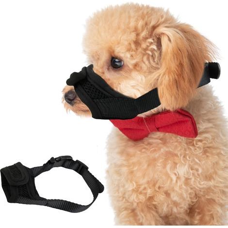 Anti Morsure Muselière Dog Muzzle, Musoliaire Petit Chien Nylon Legere Souple Museliere Réglable Anti Aboiement Intoxication Chiens pour Teddy Bear Shih Tzu Jack Russell Terrier Teckel Nain (S) (1/5)