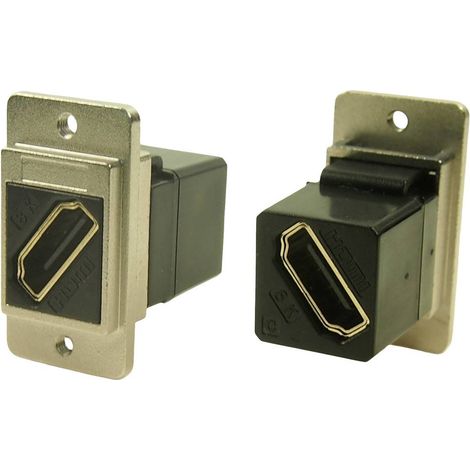Cliff CP30788M3 Adaptateur HDMI embase femelle nickel, noir 1 pc(s)