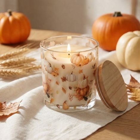 Pumpkin Scented Jar Candle with Lid (1/2)