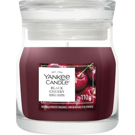 Petite bougie parfumée jarre  Bougie Cerise griotte  mélange de cires d'origine végétale  Cadeau pour femme (1/5)