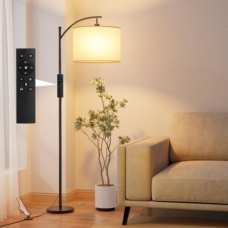 Floor Lamp with Remote Control, Living Room Floor Lamp with 3 Changing Colors, Continuous Brightness, Floor Lamp with Dimmable Bulb for Bedroom, Office (1/5)