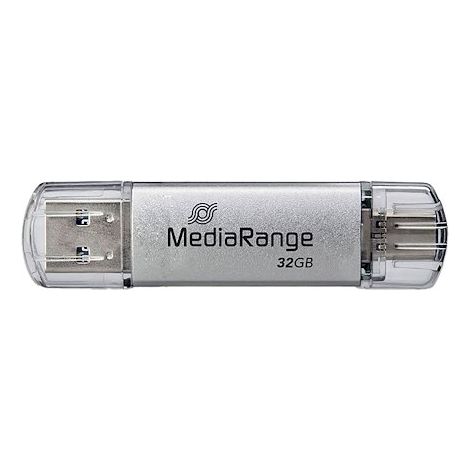 Media Range clé USB Combo 32 Go Usb 3.2 (USB-A), Usb 3.2 (USB-C) Argent (1/3)