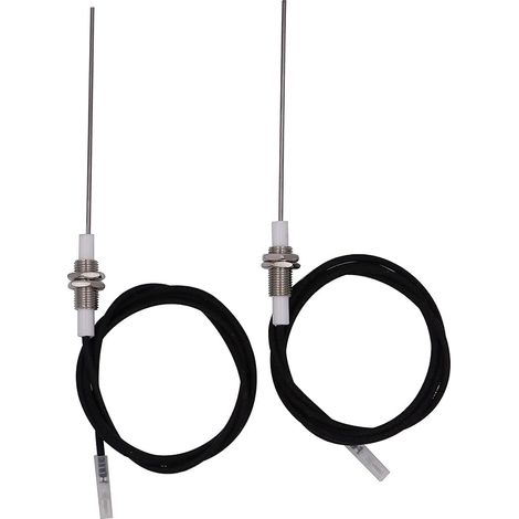 Lot de 2 bougies d'allumage en céramique filetées Fil 900 mm Bornier plat 2,8 x 0,5 mm (1/5)