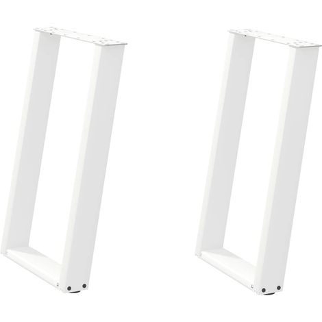 Maison Exclusive - Esstischbeine U-Form 2 Stk. Weiß 50x(72-73) cm