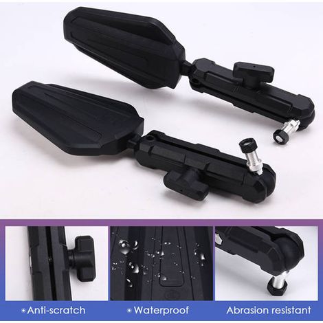 1 pair. Color: Black. Material: Aluminum and plastic. Folding off-road motorcycle mirrors, modified mirrors.--DTEKGAZ