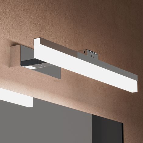 Spiegelleuchte 40cm LED Badlampe Spiegellampe, 6000K Badezimmer Lampe 180° Drehbar Chrom 9W Luxaris