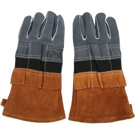 Gants Résistants à la Chaleur - Doigts Séparés - Pour Cuisson Four Barbecue Soudure Café - Paire (1/5)