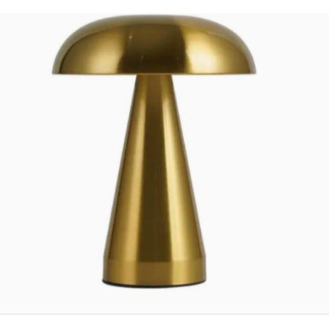 Lampe Champignon,Lumière Champignon Doré,Lampe De Table Rechargeable pour Bureau De Chambre À Coucher,veilleuse À Gradation Tactile avec Fonction De Lampe De Bureau,Gold (1/5)