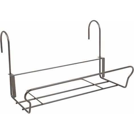 Universal Balkonkasten-Halter grau mit Sicherheitshaken 41,5 x 22 cm