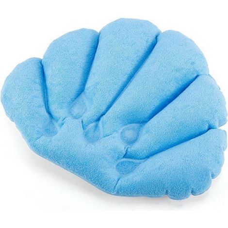 Coussin de spa gonflable en forme de coquillage, doux et confortable, pour le bain, soutenant le dos et la nuque. (1/5)